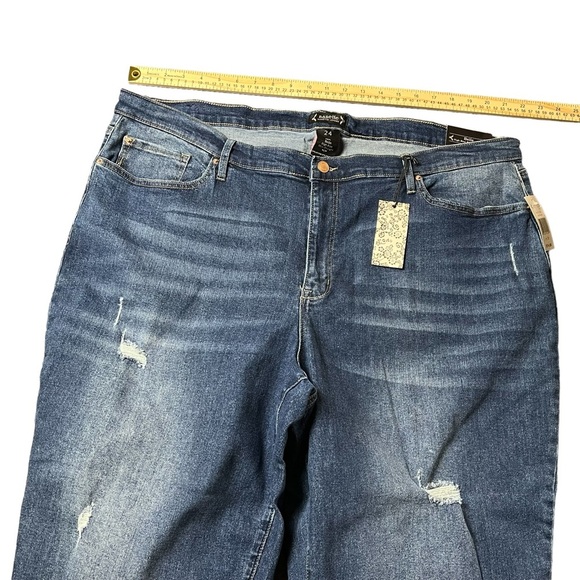 Nanette Lepore Belle High Rise Slim Straight Jeans Size 24 - Picture 10 of 11